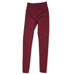 Girlfriend Collective Luxe Leggings XS Bordeaux Burgundy High Rise Stretch